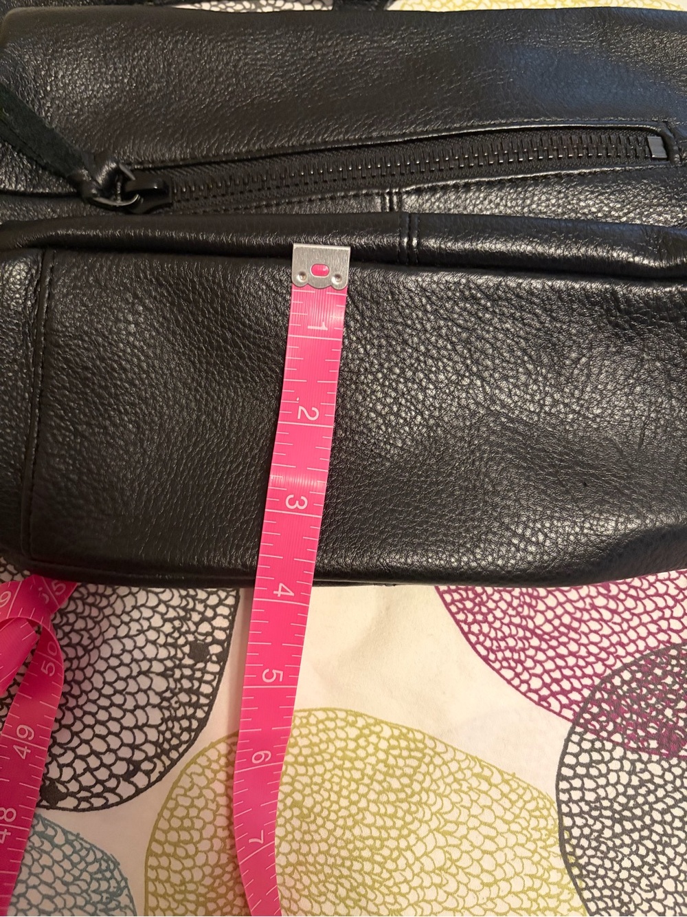 Aimee Kestenberg Black Pebbled Leather Fold-Over Crossbody - Picture 7 of 8